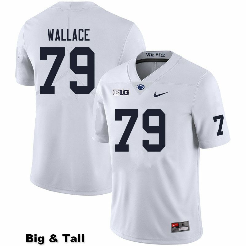 NCAA Nike Men's Penn State Nittany Lions Caedan Wallace #79 College Football Authentic Big & Tall White Stitched Jersey AAZ5698AS